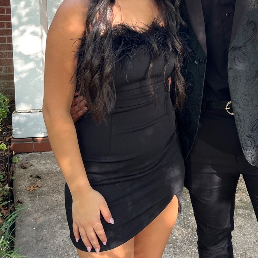 Black Feathered Dress